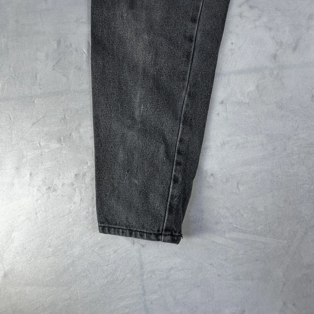 Vintage 80s Filippo Totti Womens Mom Jeans Charcoal Gray Denim Ankle Zip‎ 3/4